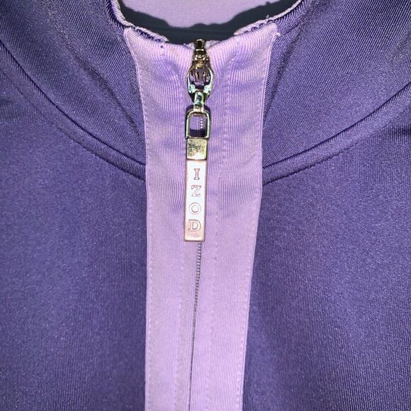 IZOD Sport Womens Light Sweatshirt Full Zip Up Athletic Wear Stretchy Pu… - Picture 6 of 9